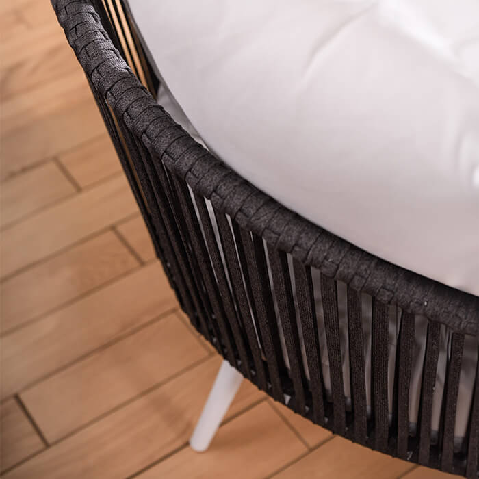 Modern Stil Dış Mekan Rattan Daybed Minderler ve Yastıklar Alüminyum Çerçeve Şezlonglar Bahçe