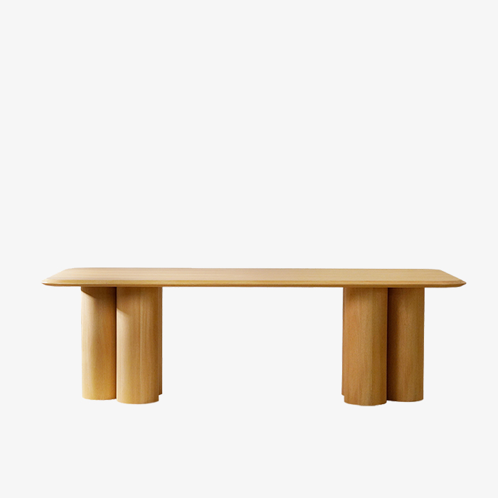 Minimalist Çiftlik Evi Kare Ahşap Yemek Masası Seti 4 Kişilik