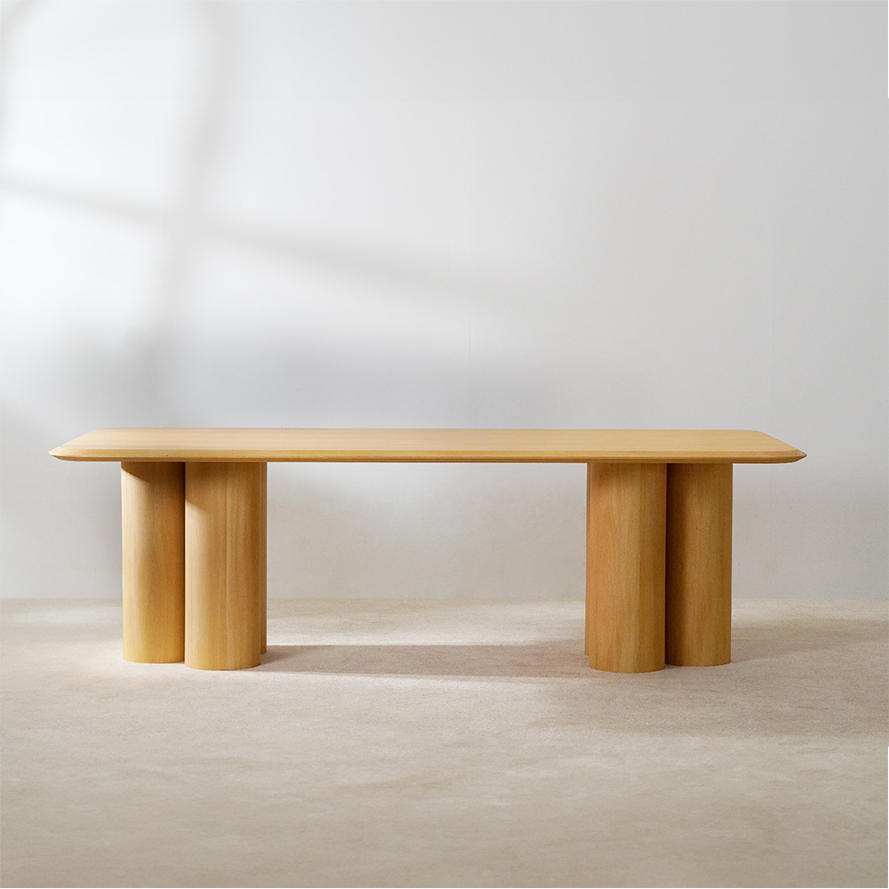 Minimalist Çiftlik Evi Kare Ahşap Yemek Masası Seti 4 Kişilik