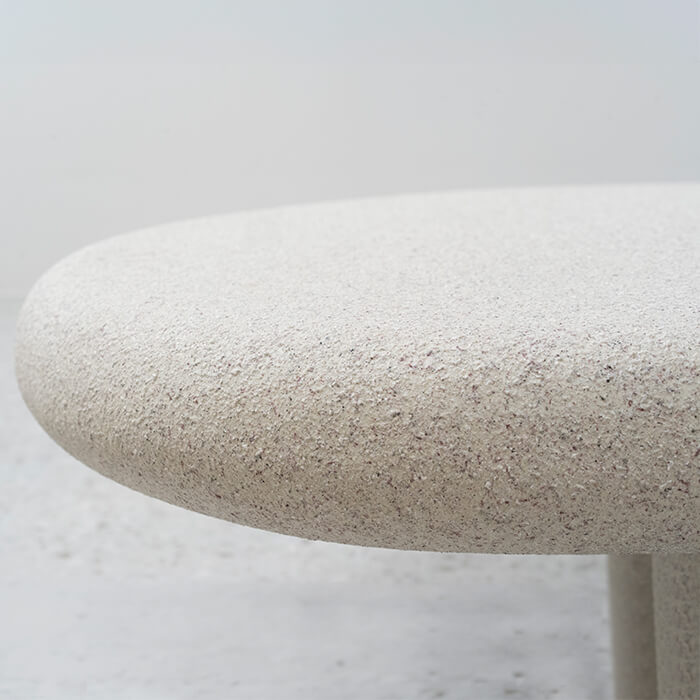 Minimalist Curverd Fiberglas Üst Beton Sehpa