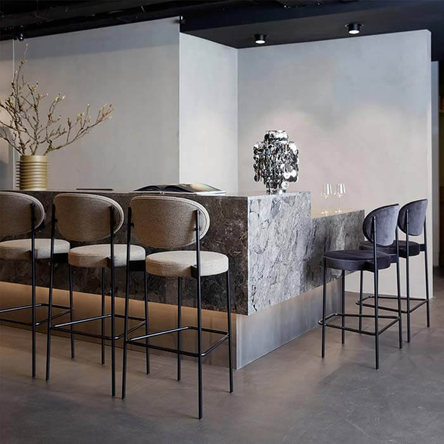 Modern Yüksek Bar Taburesi ve Tezgah Taburesi Kolsuz Arkalıklı Bar Taburesi Sandalyesi 