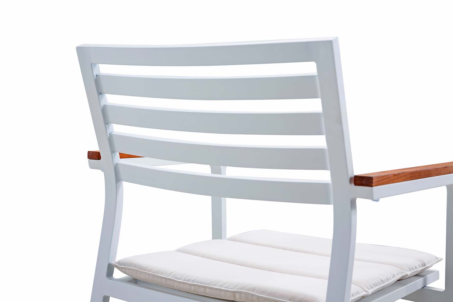 Dış Mekan Metal Sandalye Veranda Kolları ve Koltuk Minderleri Dış Mekan Yemek Sandalyeleri