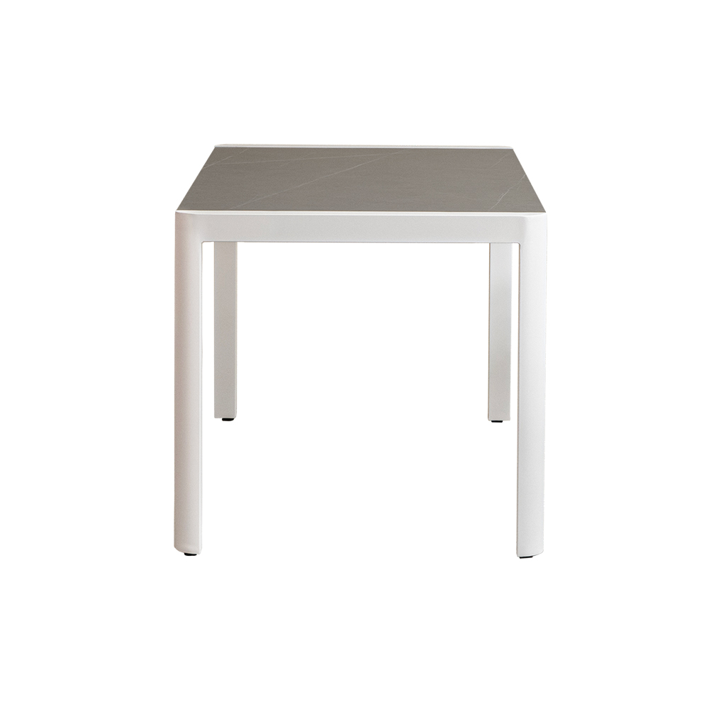 Açık Kayrak Metal Kare Yemek Odası Masa Takımı 6 Kişilik