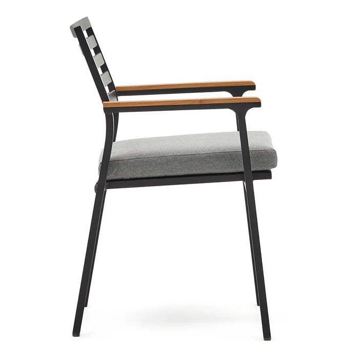 Kolçaklı ve Minderli Dış Mekan Metal Yemek Sandalyesi