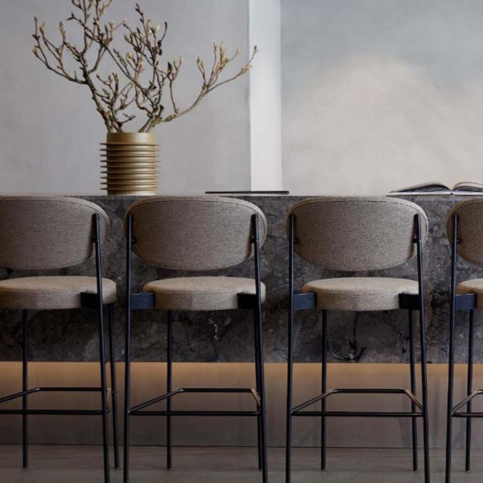 Modern Yüksek Bar Taburesi ve Tezgah Taburesi Kolsuz Arkalıklı Bar Taburesi Sandalyesi 