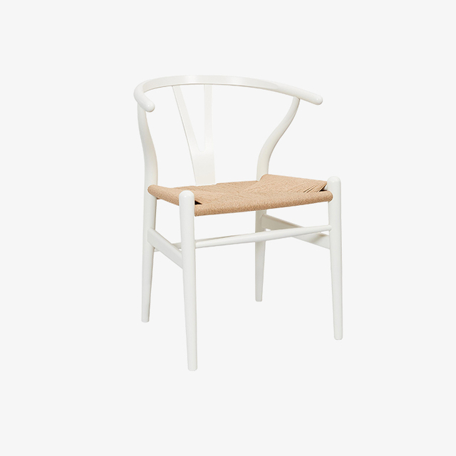 Beyaz Halat Örgü Dış Mekan Kol Yemek Sandalyesi 4'lü Set