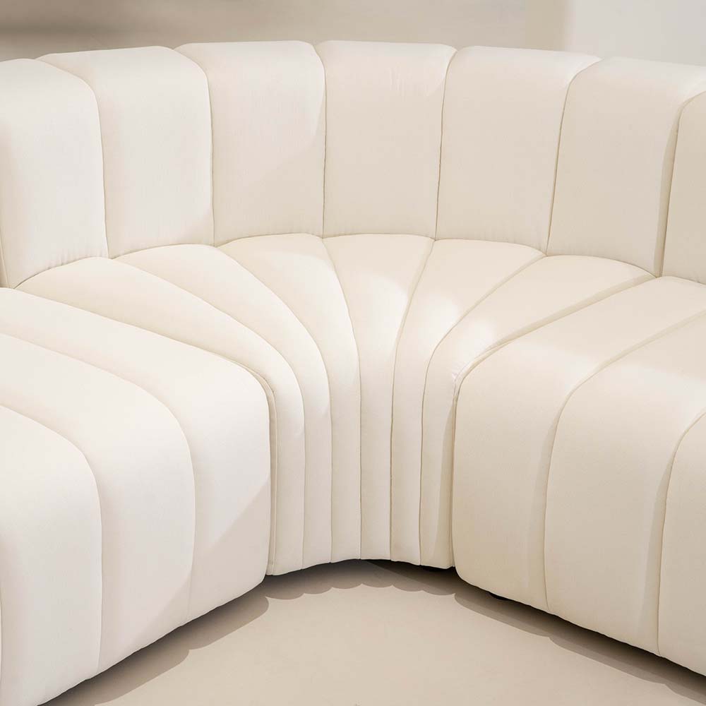 Dış Mekan Minimalist Modüler Döşemeli L Şekilli Osmanlı Dilimli Kanepe