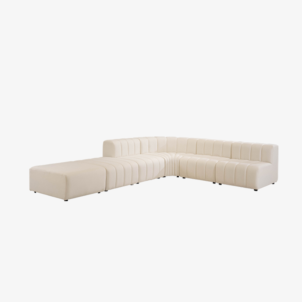 Dış Mekan Minimalist Modüler Döşemeli L Şekilli Osmanlı Dilimli Kanepe